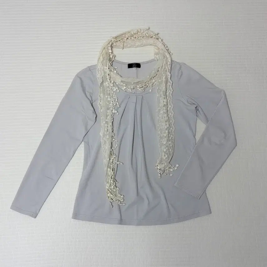 [BUNJANG] Vintage Gray Shirred Spring Inner Top / [일본 빈티지] 그레이 셔링 봄 이너
