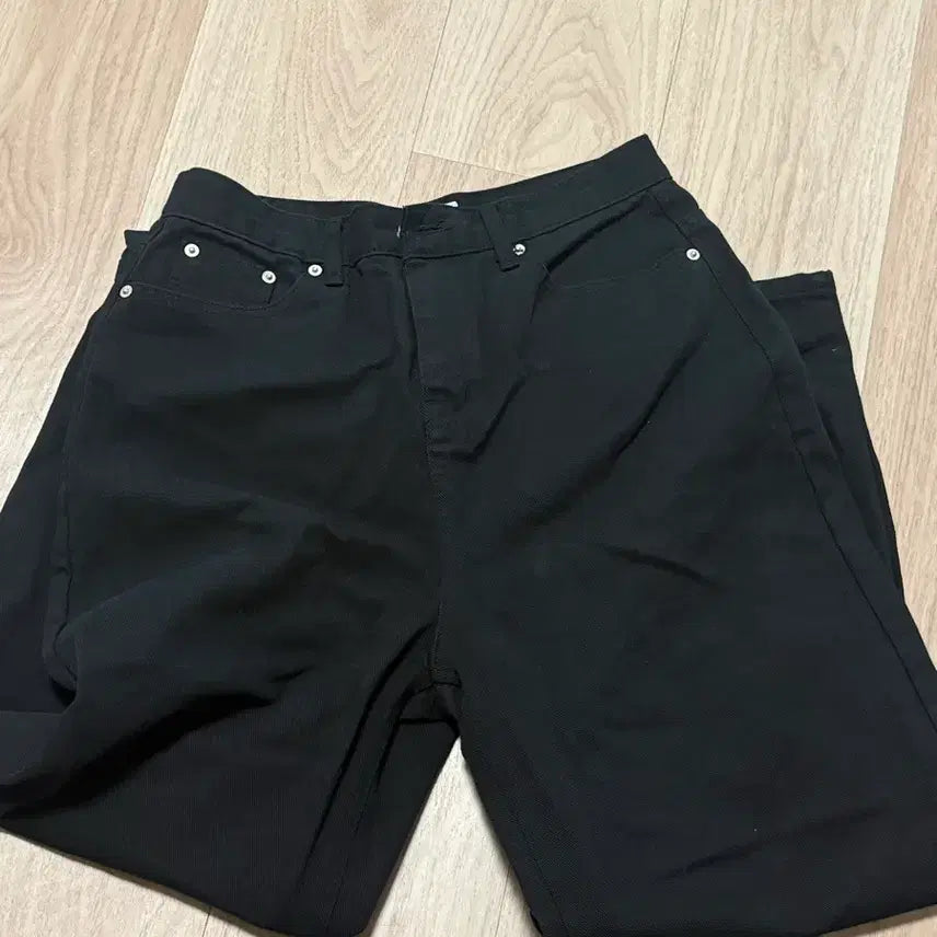 [BUNJANG] Blackup Wide Cotton Pants / 블랙업 와이드 코튼팬츠