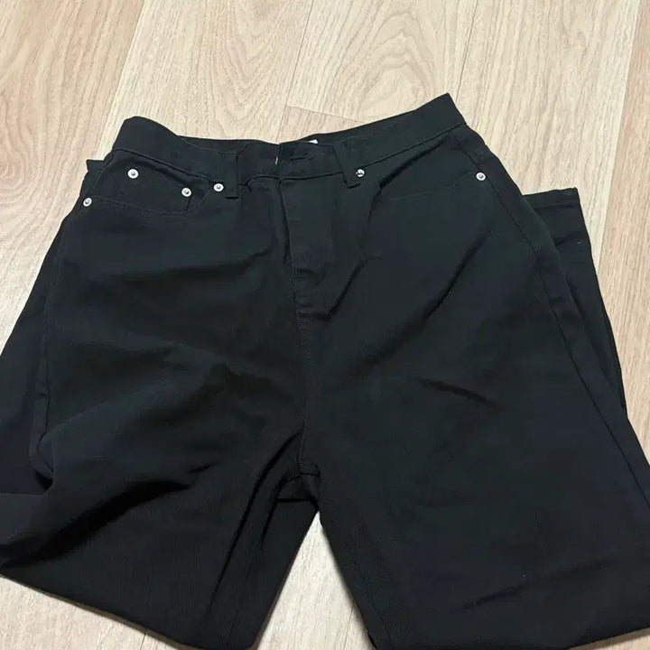 [BUNJANG] Blackup Wide Cotton Pants / 블랙업 와이드 코튼팬츠