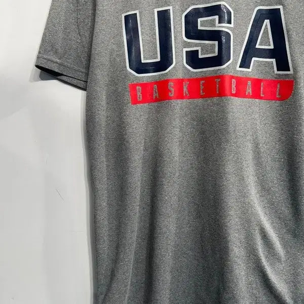 [BUNJANG] Nike USA Basketball Dri-FIT Functional Short Sleeve T-shirt / 스몰 나이키 드라이핏 미국 USA 농구 국대 기능성 반팔 티셔츠 그레이