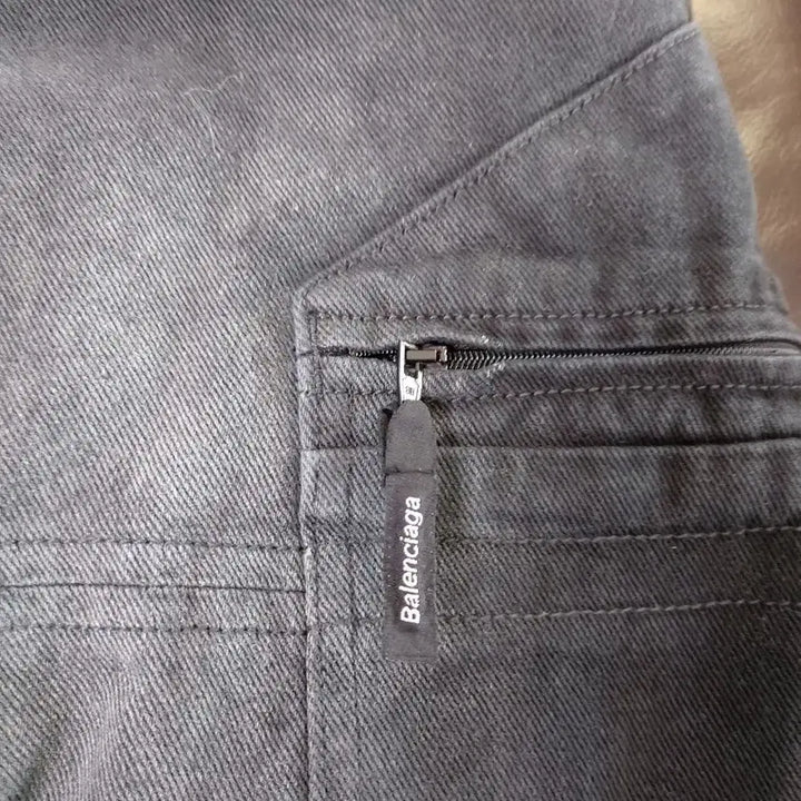 [BUNJANG] Black Wide Cargo Denim Pants (30-31 inch) / 공용 블랙 와이드 카고 데님 팬츠(30~31인치)