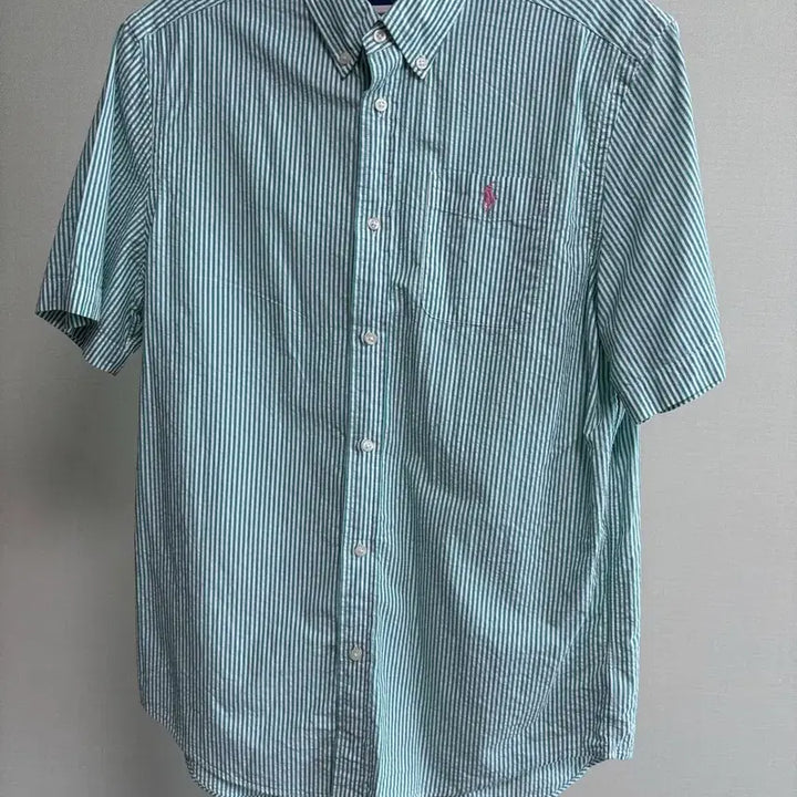 [SOLD OUT] 폴로 랄프로렌 보이즈 시어서커 스트라이프 반팔 셔츠 XL