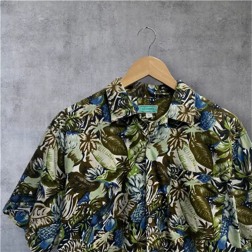 [BUNJANG] G.C.COTTO Vintage Hawaiian Short Sleeve Shirt L / G.C.COTTO 빈티지 하와이안 반팔셔츠 L