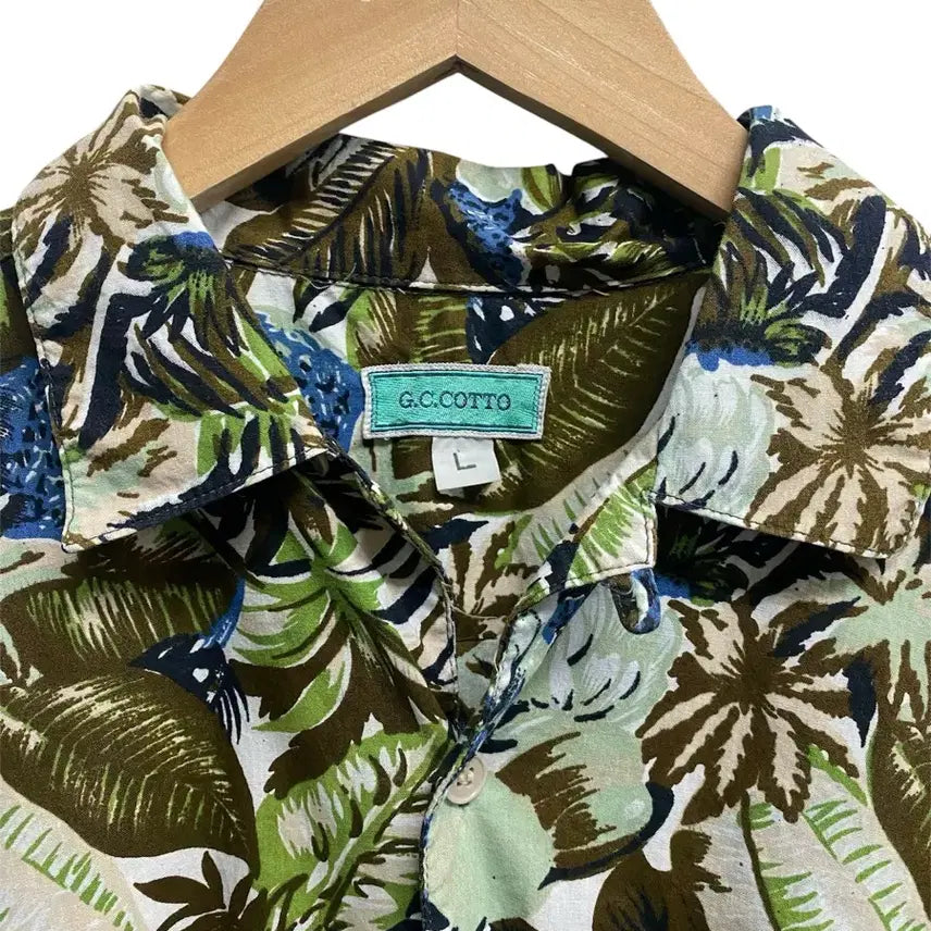 [BUNJANG] G.C.COTTO Vintage Hawaiian Short Sleeve Shirt L / G.C.COTTO 빈티지 하와이안 반팔셔츠 L