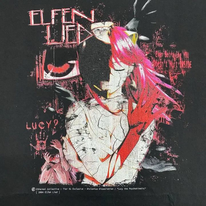 [BUNJANG] Elfen Lied Ethereal Studio Bootleg Anime T-shirt / 엘펜리트 이더리얼 스튜디오 부틀렉 애니메이션 티셔츠 애니티