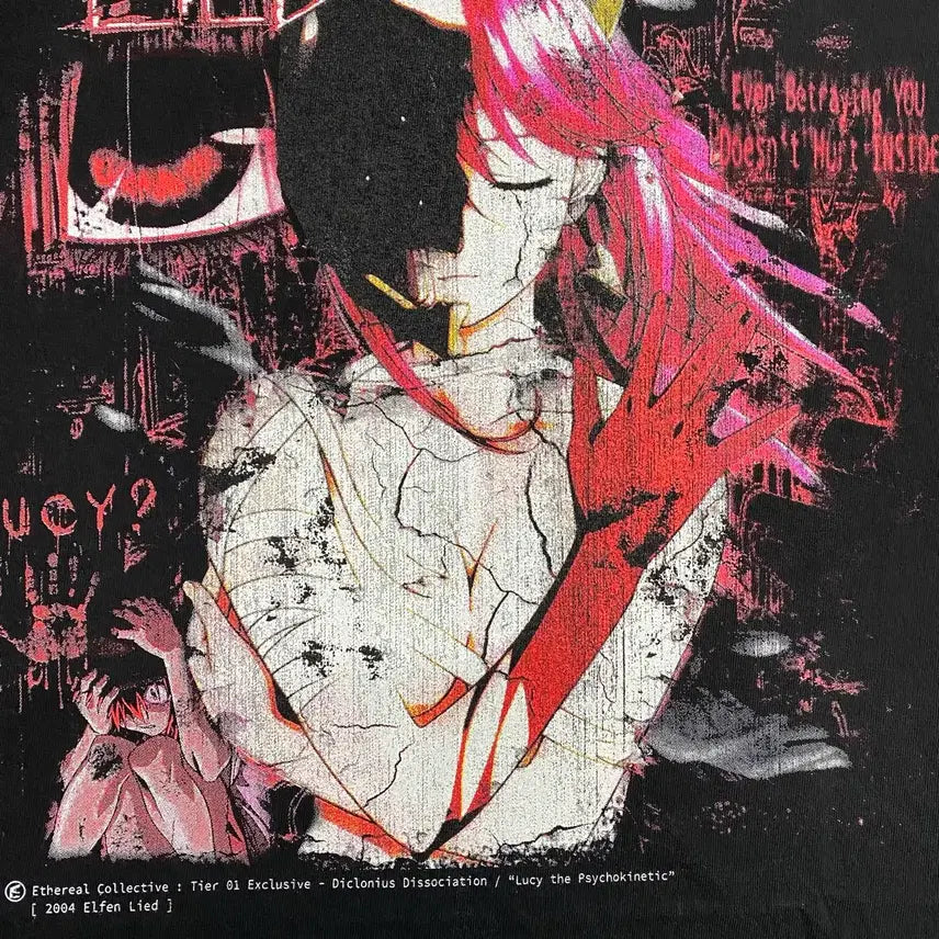 [BUNJANG] Elfen Lied Ethereal Studio Bootleg Anime T-shirt / 엘펜리트 이더리얼 스튜디오 부틀렉 애니메이션 티셔츠 애니티