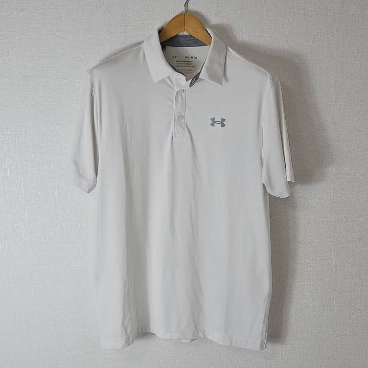 [BUNJANG] Under Armour Functional Polo Shirt White (M) / 언더아머 UA 기능성 카라티 폴로 반팔 피케티 화이트 M