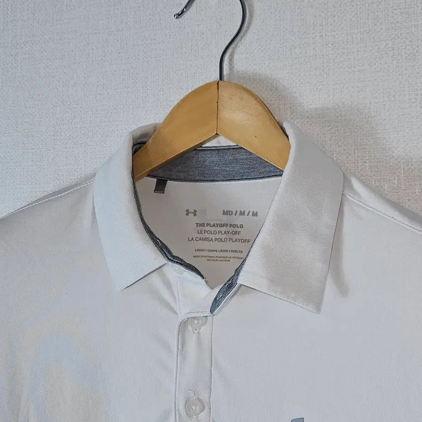 [BUNJANG] Under Armour Functional Polo Shirt White (M) / 언더아머 UA 기능성 카라티 폴로 반팔 피케티 화이트 M