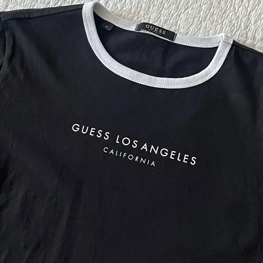 [BUNJANG] Guess Ringer Short Sleeve T-shirt Black / 게스 링거 반팔티셔츠 블랙