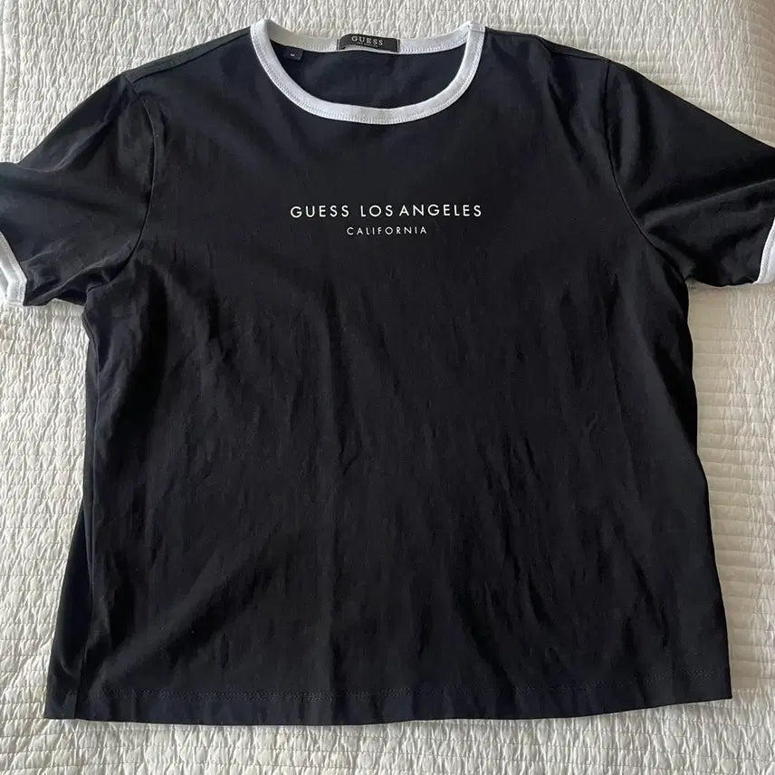 [BUNJANG] Guess Ringer Short Sleeve T-shirt Black / 게스 링거 반팔티셔츠 블랙