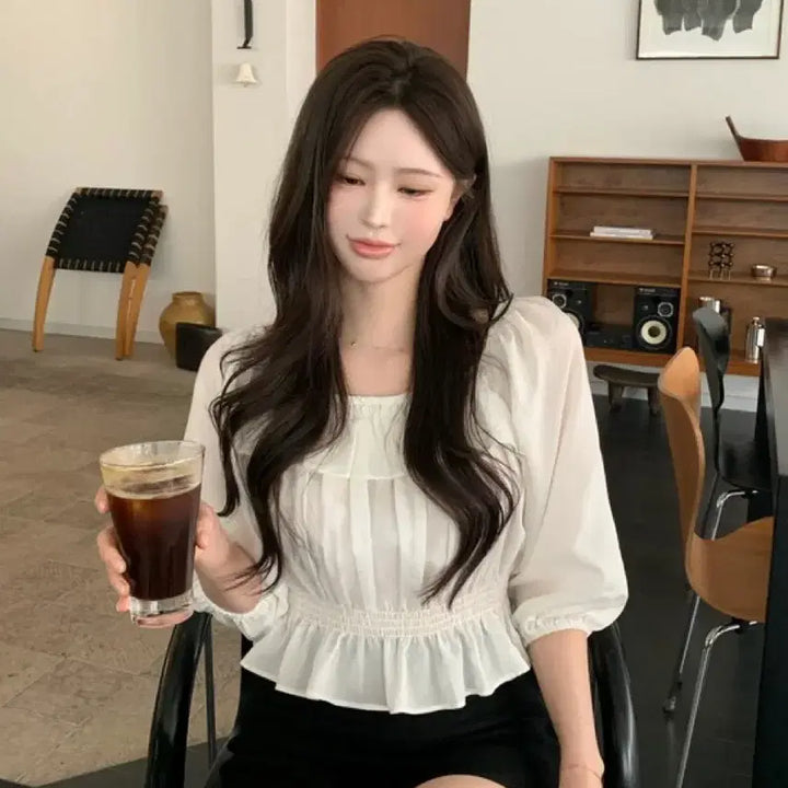 [BUNJANG] Shop Minet Shine Blouse / (택o새상품) 샵미네트 미네트 샤인 블라우스 shine blouse
