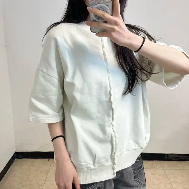 [BUNJANG] Andersson Bell White Overlock T-shirt / 앤더슨벨 화이트 오버록 반팔