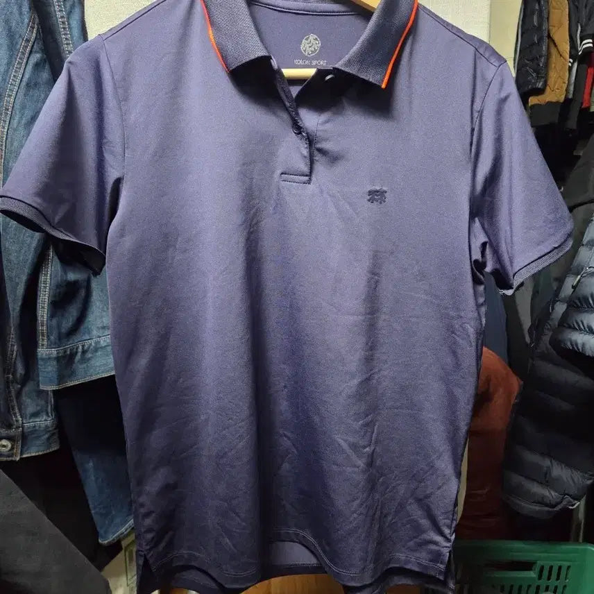 [BUNJANG] Kolon Sport Navy Polo Shirt / 코오롱스포츠 네이비 카라 반팔티