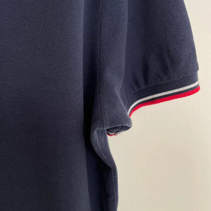 [BUNJANG] Prada Unisex Linea Rossa Navy PK Short Sleeve T-shirt / 프라다 공용L 리네아로사 네이비 PK 피케 반팔 티셔츠