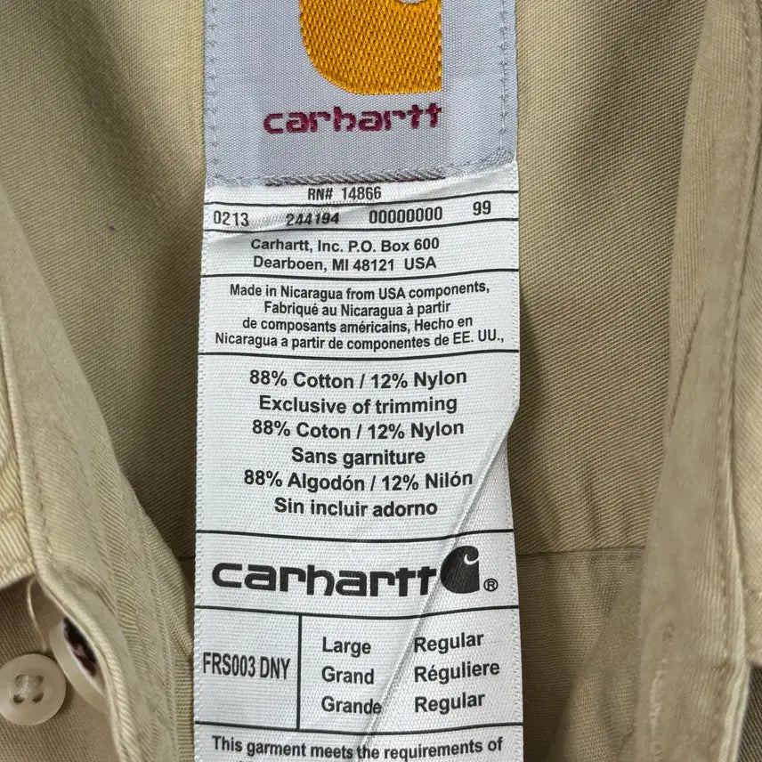 [BUNJANG] Carhartt Work Shirt / b311) 칼하트 워크 셔츠
