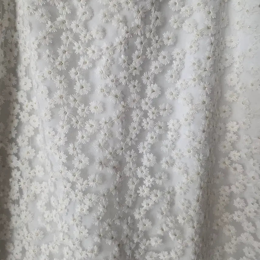 [BUNJANG] White Floral Lace Long Skirt / 화이트 플라워 레이스 스커트