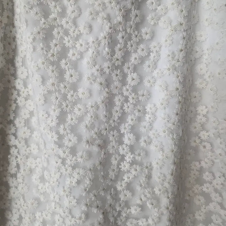[BUNJANG] White Floral Lace Long Skirt / 화이트 플라워 레이스 스커트
