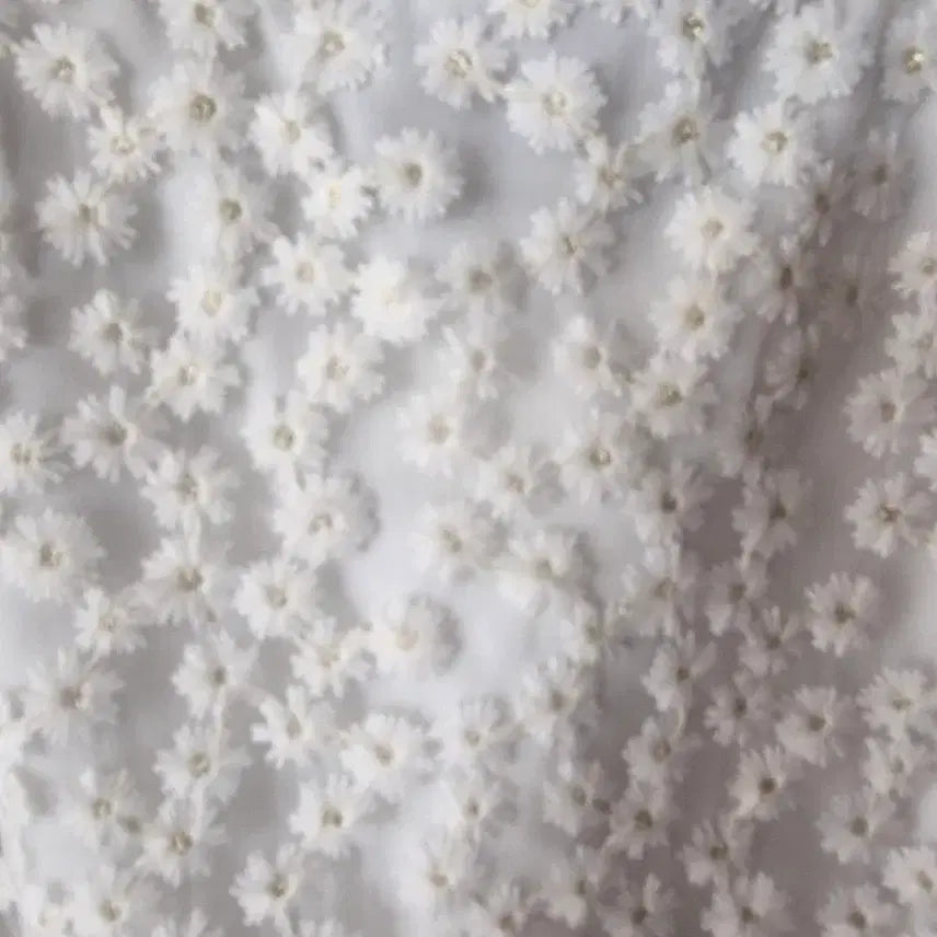 [BUNJANG] White Floral Lace Long Skirt / 화이트 플라워 레이스 스커트