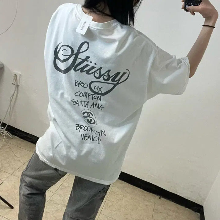 [BUNJANG] Stussy World Tour T-shirt / 스투시 월드투어 반팔