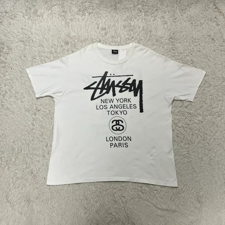 [BUNJANG] Stussy World Tour T-shirt / 스투시 월드투어 반팔
