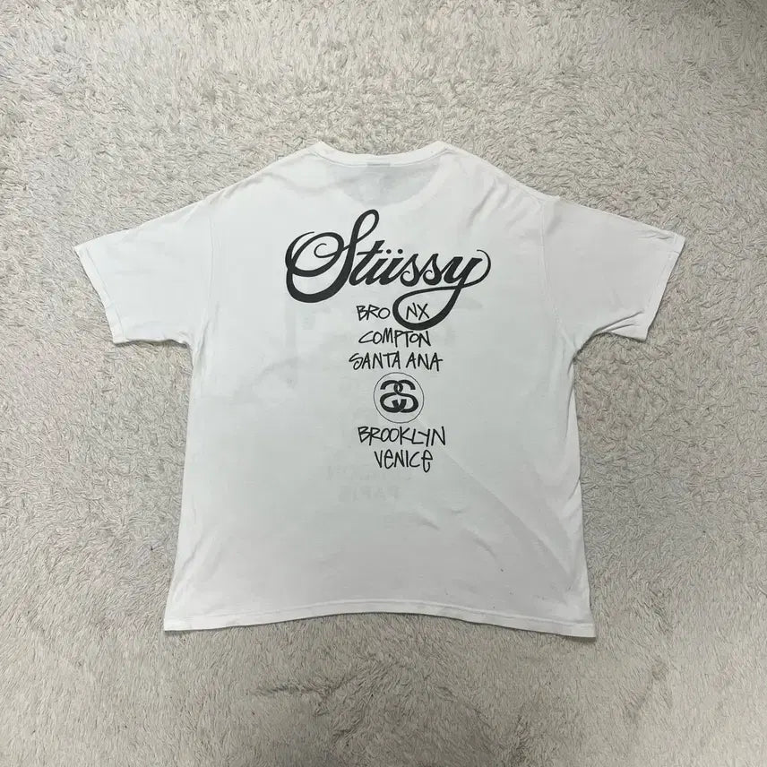 [BUNJANG] Stussy World Tour T-shirt / 스투시 월드투어 반팔