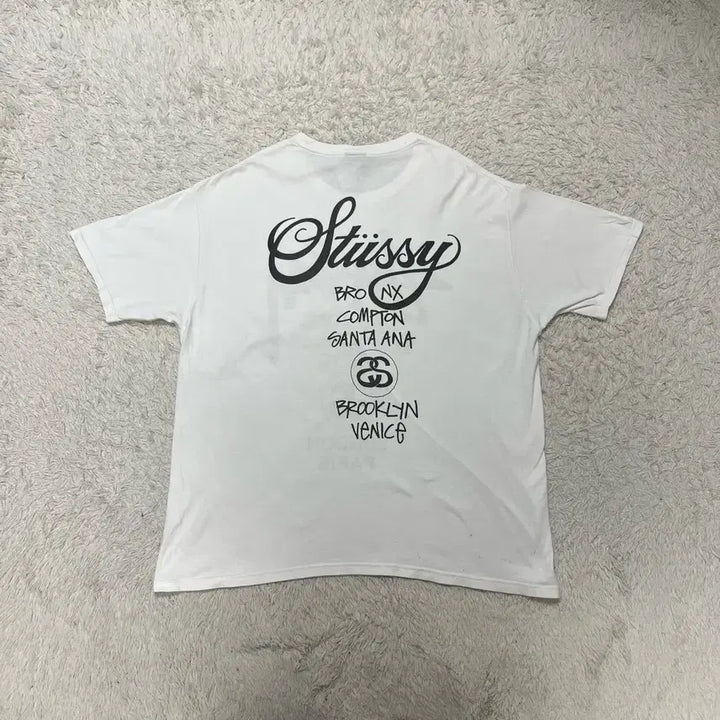 [BUNJANG] Stussy World Tour T-shirt / 스투시 월드투어 반팔