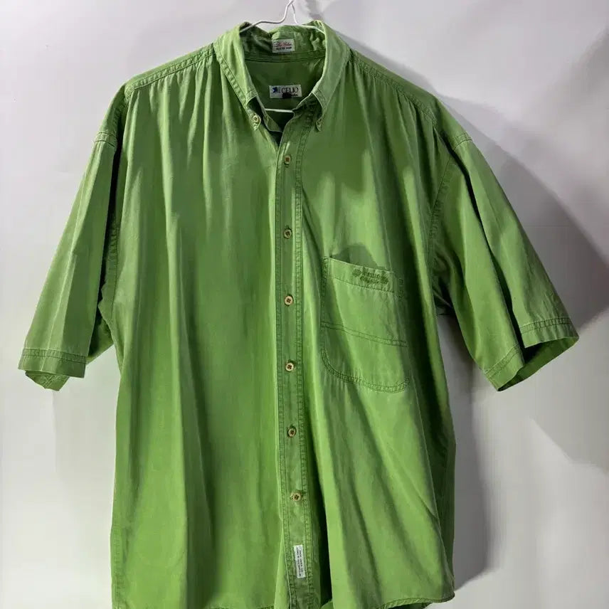 [BUNJANG] Celio Vintage Washed Short Sleeve Shirt / (M) 프랑스 셀리오 빈티지 워싱 반팔셔츠  3.5