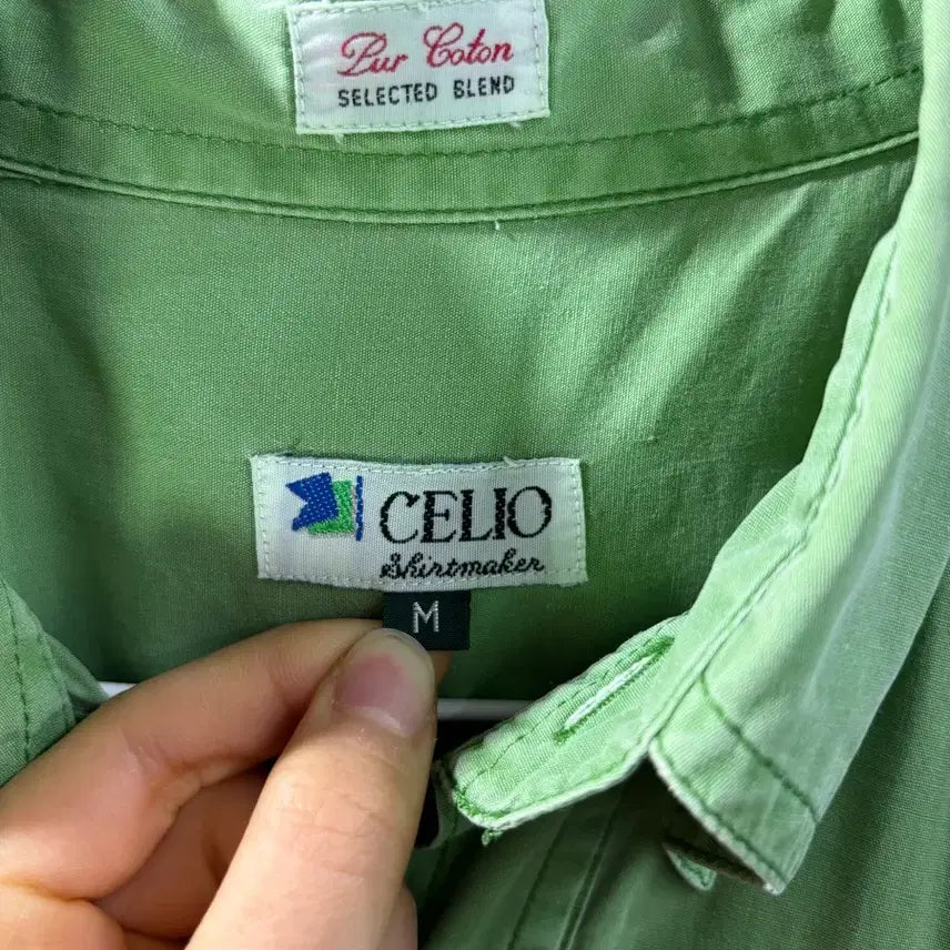 [BUNJANG] Celio Vintage Washed Short Sleeve Shirt / (M) 프랑스 셀리오 빈티지 워싱 반팔셔츠  3.5