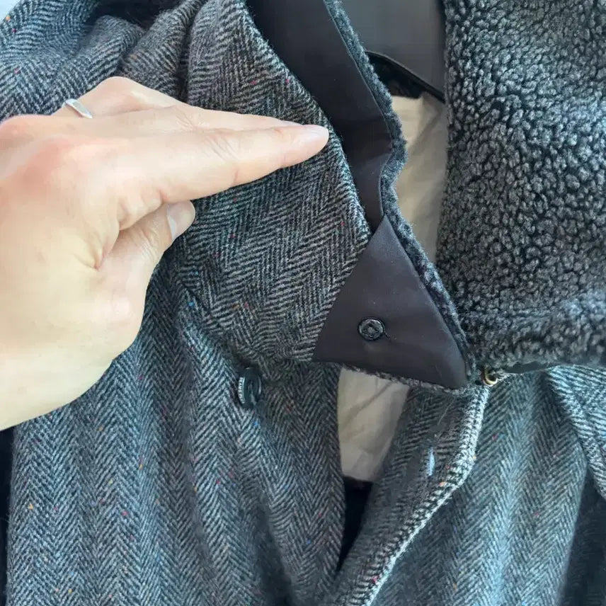 [BUNJANG] Beams Plus Herringbone Balmacaan Coat / 빔즈 플러스 헤링본 발마칸 코트 L