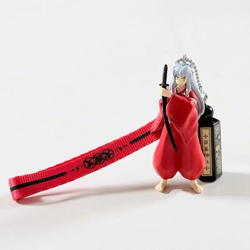 [BUNJANG] Inuyasha Kagome Shrine Omikuji Figure Strap Keyring / [고전 굿즈] 이누야샤 히구라시 신사 오미쿠지 피규어 스트랩 키링