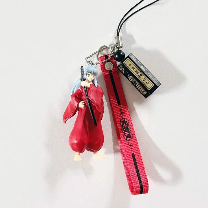 [BUNJANG] Inuyasha Kagome Shrine Omikuji Figure Strap Keyring / [고전 굿즈] 이누야샤 히구라시 신사 오미쿠지 피규어 스트랩 키링