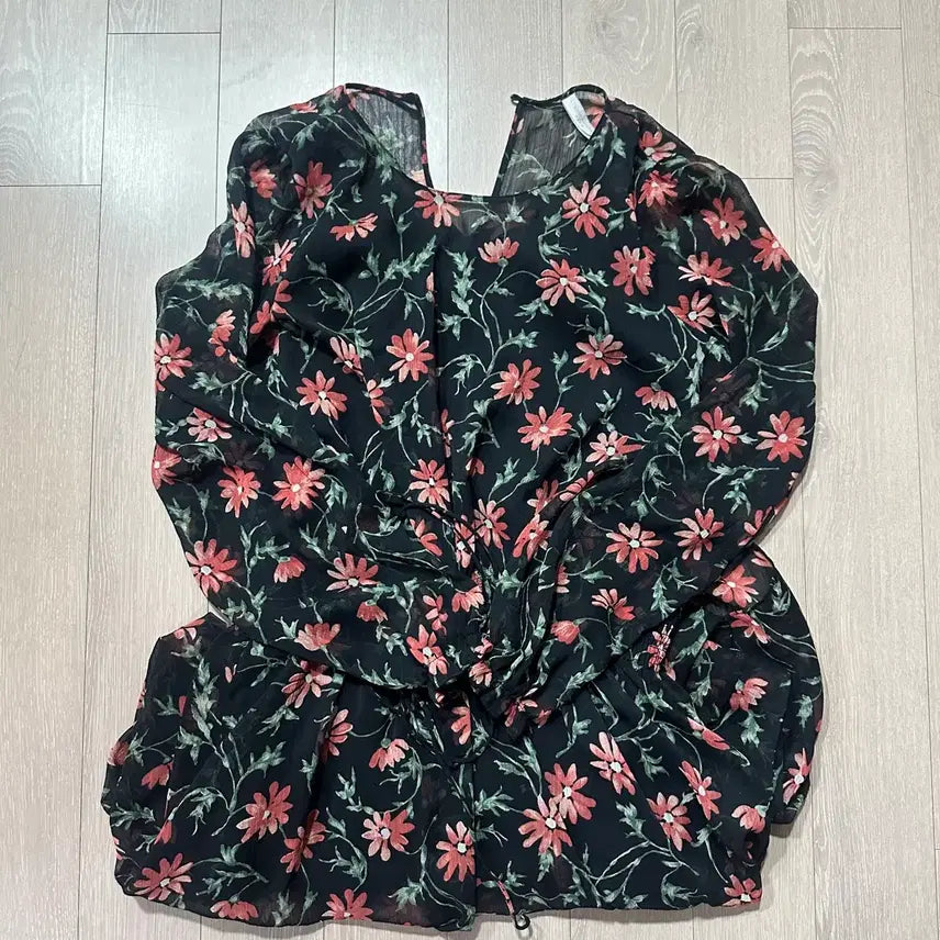 [BUNJANG] ZARA Floral Chiffon Long Dress / 자라 꽃무늬 쉬폰 롱원피스