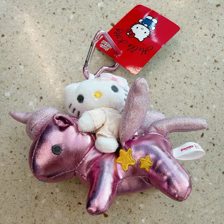 [BUNJANG] Hello Kitty Pink Unicorn Keyring / 헬로키티 핑크 유니콘 인형 키링