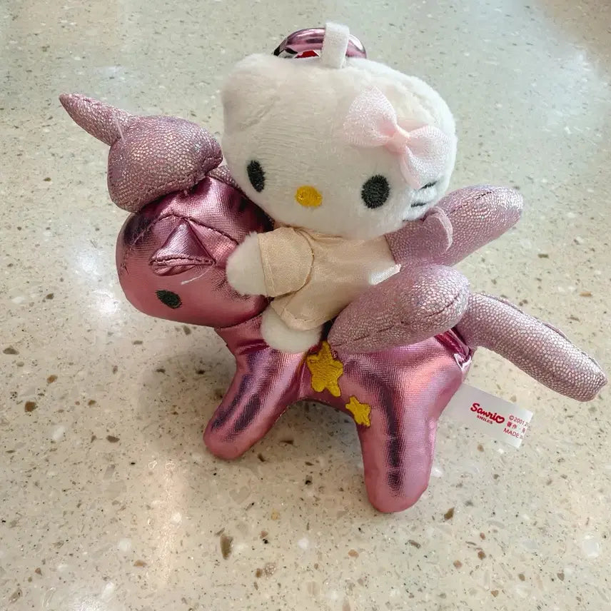 [BUNJANG] Hello Kitty Pink Unicorn Keyring / 헬로키티 핑크 유니콘 인형 키링