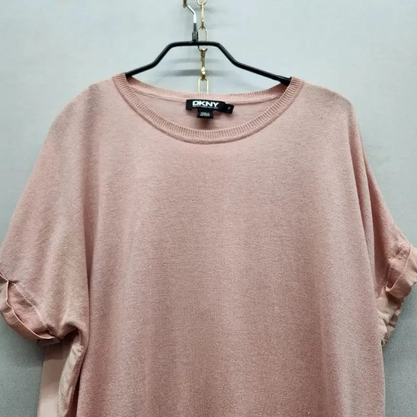 [BUNJANG] DKNY Silk/Cashmere Blend Short Sleeve Knit Top / DKNY 실크/캐시미어 혼방 반팔 니트 P(M)