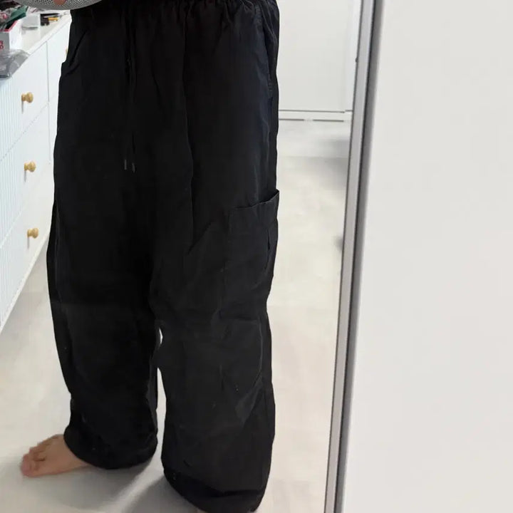 [BUNJANG] Black Cargo Wide Pants / 느좋 블랙 카고 와이드팬츠