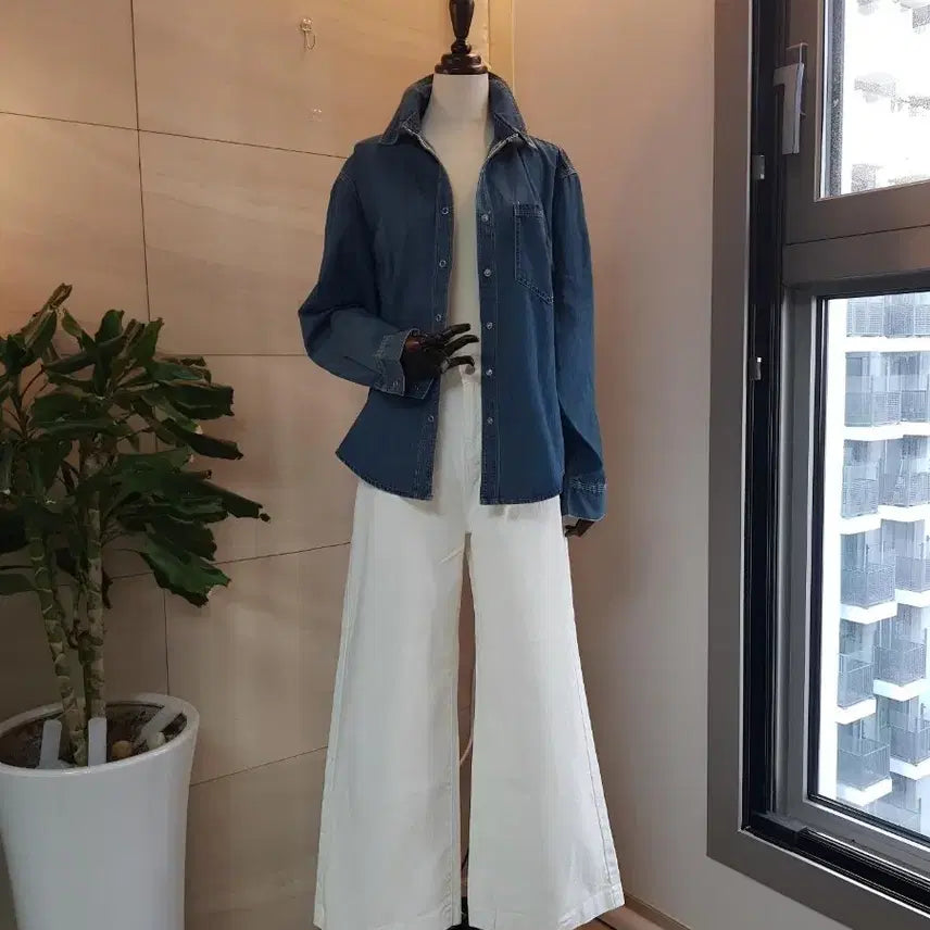 [BUNJANG] Loose Fit Denim Shirt / 데님 셔츠 새상품 55~66추천 루즈핏 꾸안꾸 필수템