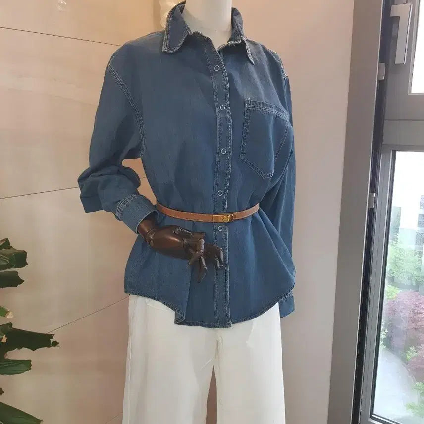 [BUNJANG] Loose Fit Denim Shirt / 데님 셔츠 새상품 55~66추천 루즈핏 꾸안꾸 필수템