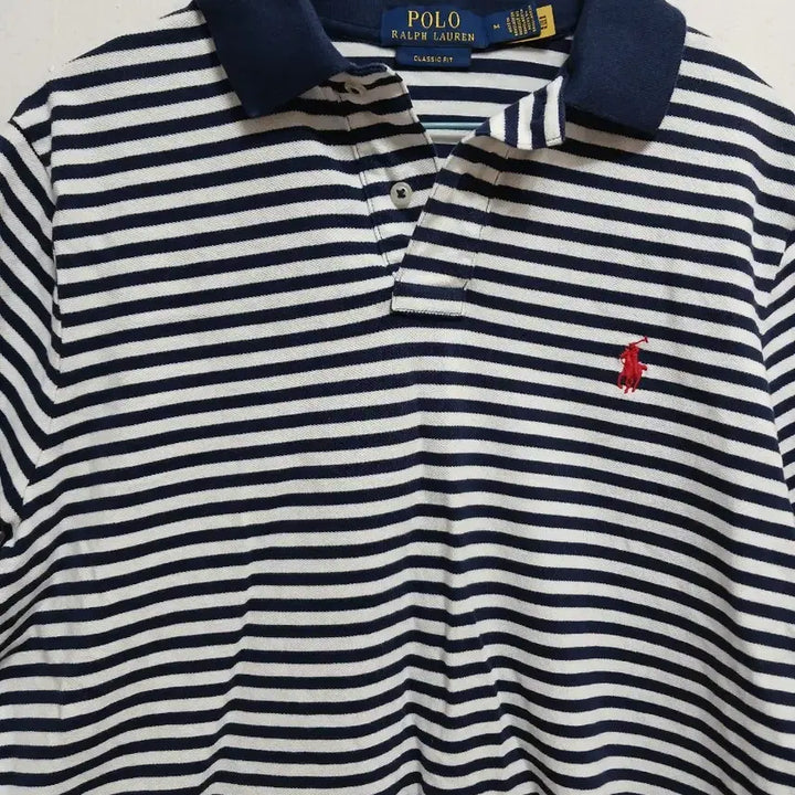 [SOLD OUT] 폴로 남성 스트라이프 반팔 카라 티셔츠 사이즈 M 95~100