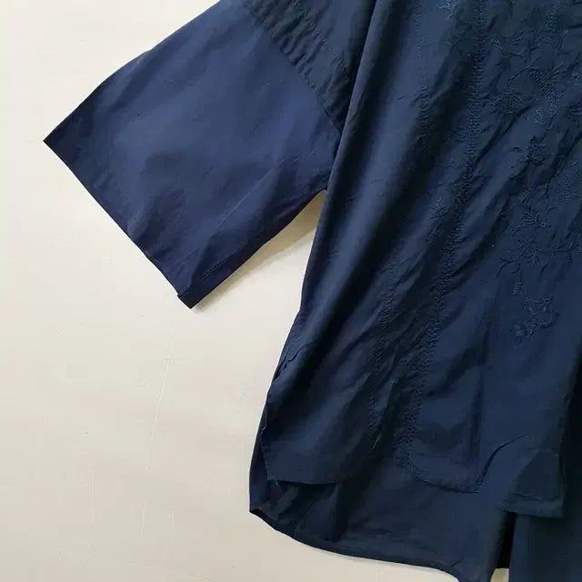 [BUNJANG] Uniqlo Oversized Blouse Navy / 유니클로 오버핏 블라우스 네이비