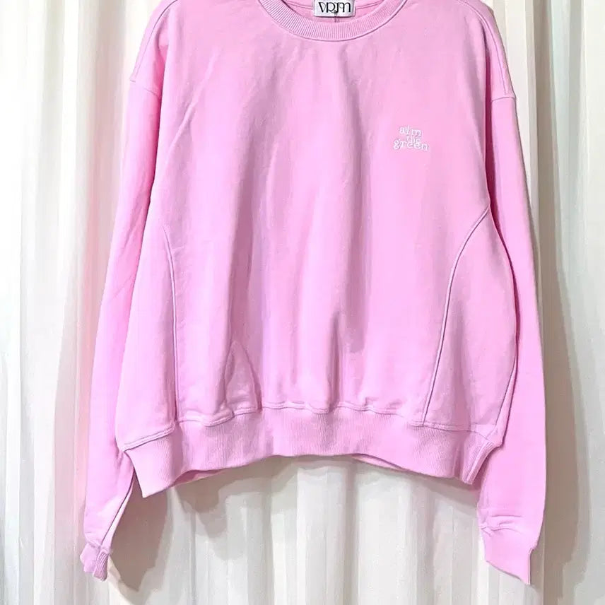 [BUNJANG] VRM Pink Sweatshirt / (새상품) VRM 핑크 맨투맨 55-66반 티셔츠