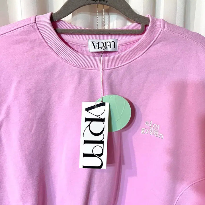 [BUNJANG] VRM Pink Sweatshirt / (새상품) VRM 핑크 맨투맨 55-66반 티셔츠