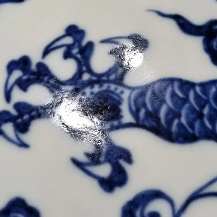 [BUNJANG] Ming Dynasty Xuande Celadon Porcelain Vase / 대명선덕년제 청화화봉문매병. 고28