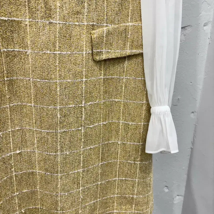 [BUNJANG] It MICHAA Lace Collar Tweed Dress / 잇미샤 레이스카라 트위드 원피스