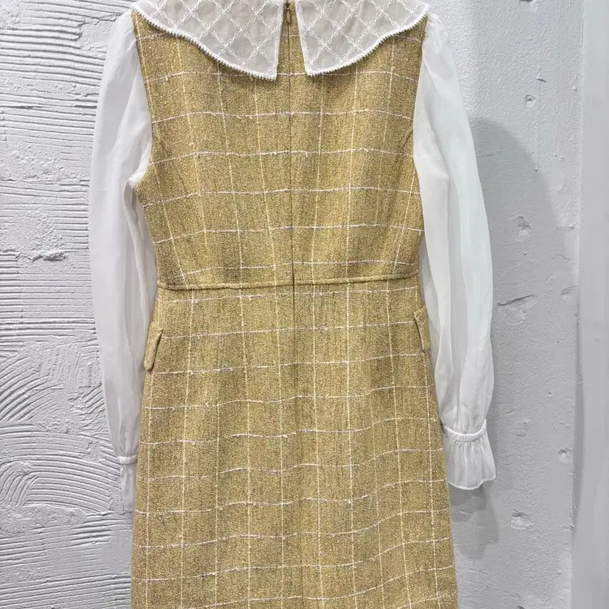 [BUNJANG] It MICHAA Lace Collar Tweed Dress / 잇미샤 레이스카라 트위드 원피스