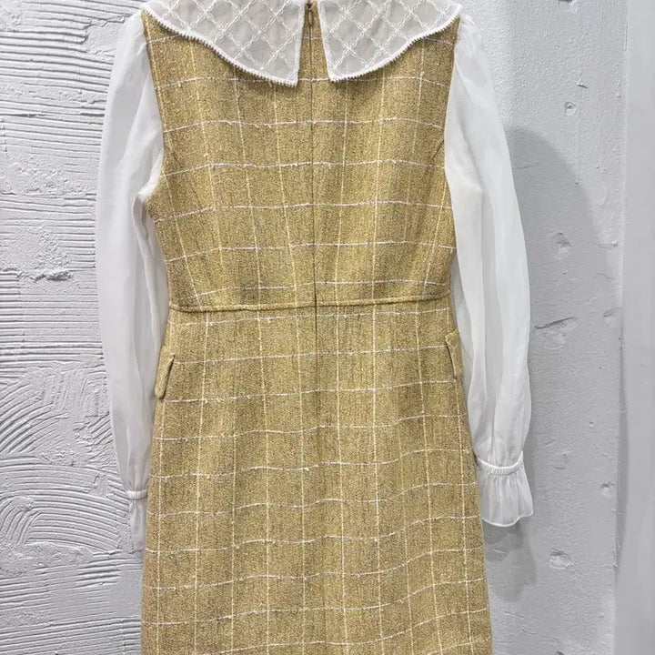 [BUNJANG] It MICHAA Lace Collar Tweed Dress / 잇미샤 레이스카라 트위드 원피스