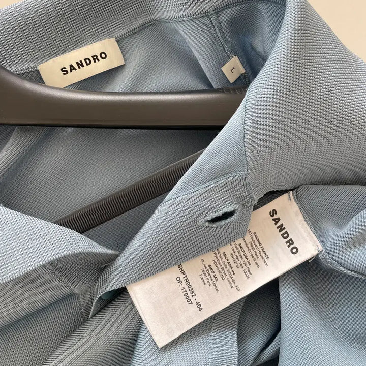 [SOLD OUT] 산드로 여성L 하늘색 PK 피케 반팔 티셔츠