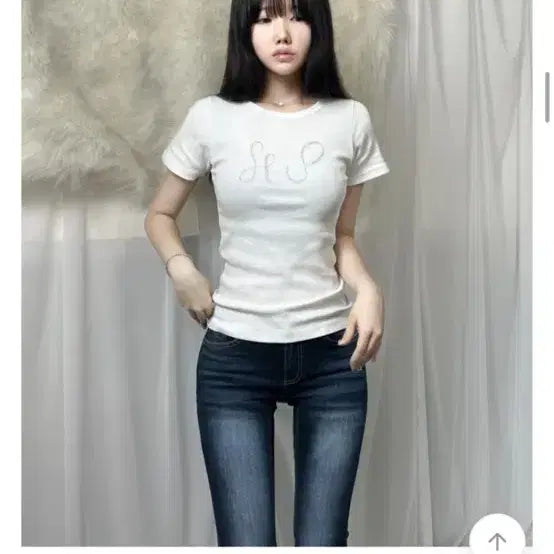 [BUNJANG] Falling Up Cubic T-shirts / 폴링업 반팔큐빅 화이트 블랙 새상품