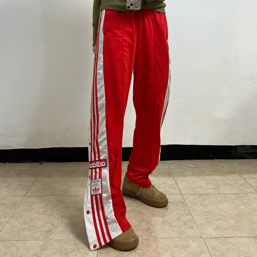 [BUNJANG] Adidas Red Track Pants / 아디다스 레드 트랙 팬츠