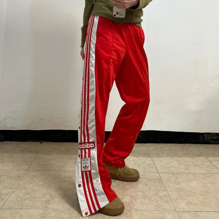 [BUNJANG] Adidas Red Track Pants / 아디다스 레드 트랙 팬츠